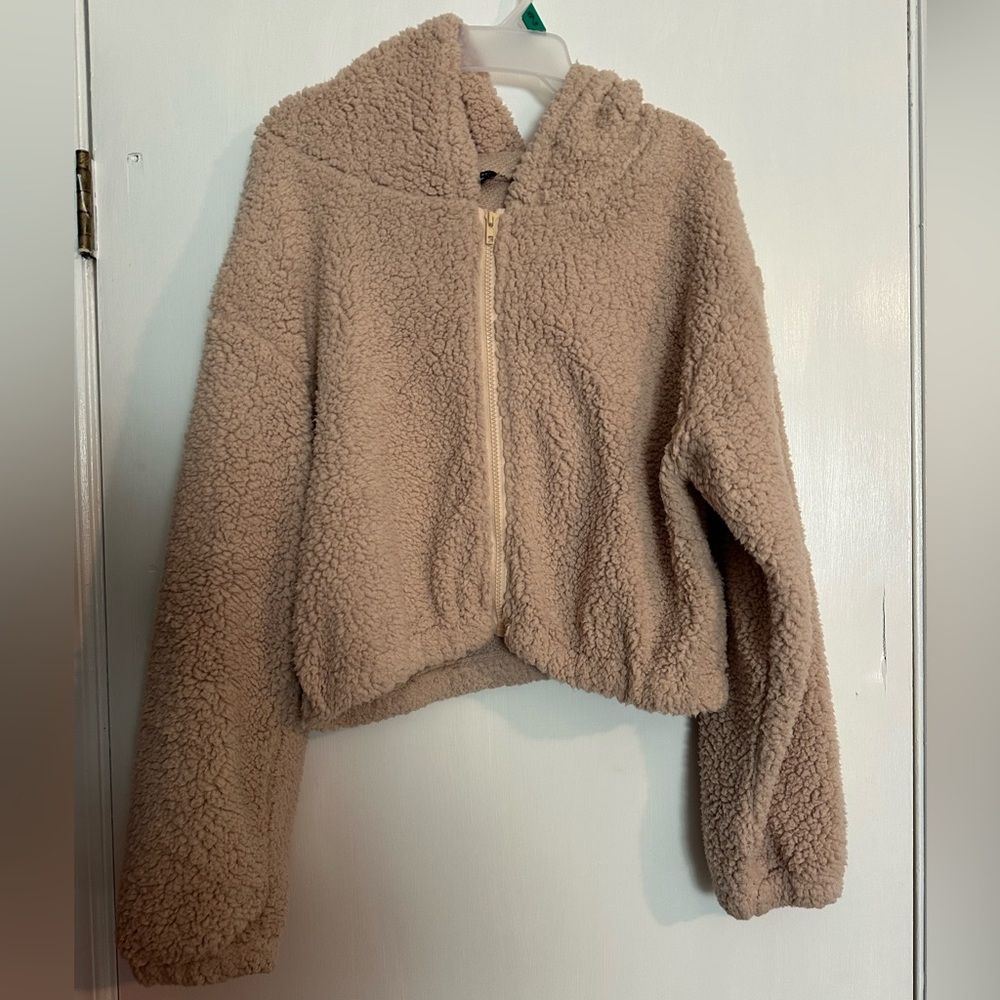 SHEIN Sherpa cropped jacket